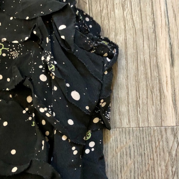 Tory Burch Black Silk Ruffle Top - Picture 6 of 10